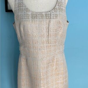 Banana Republic Textured Cream Midi Dress